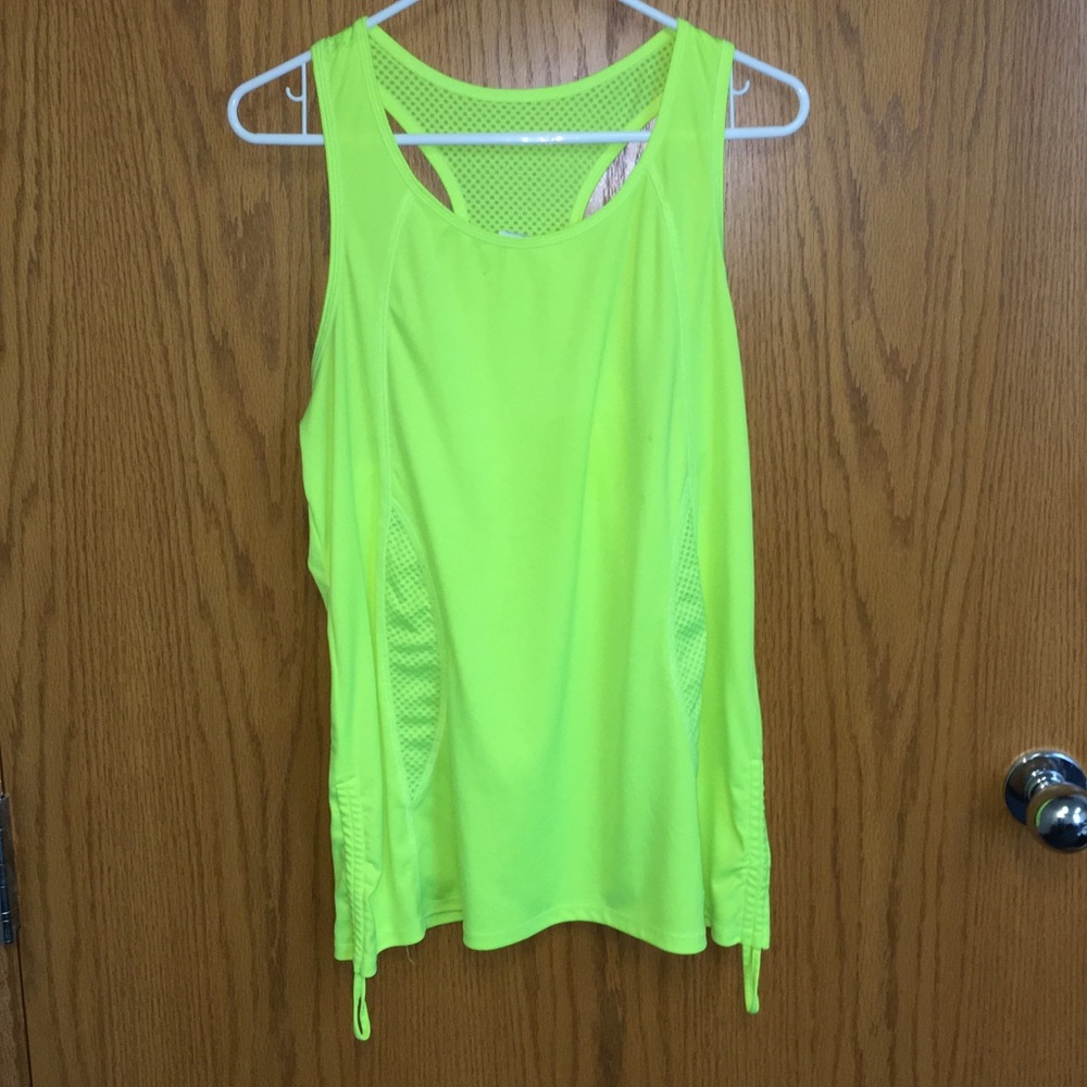 Danskin Now athletic / workout tank in acid yellow
